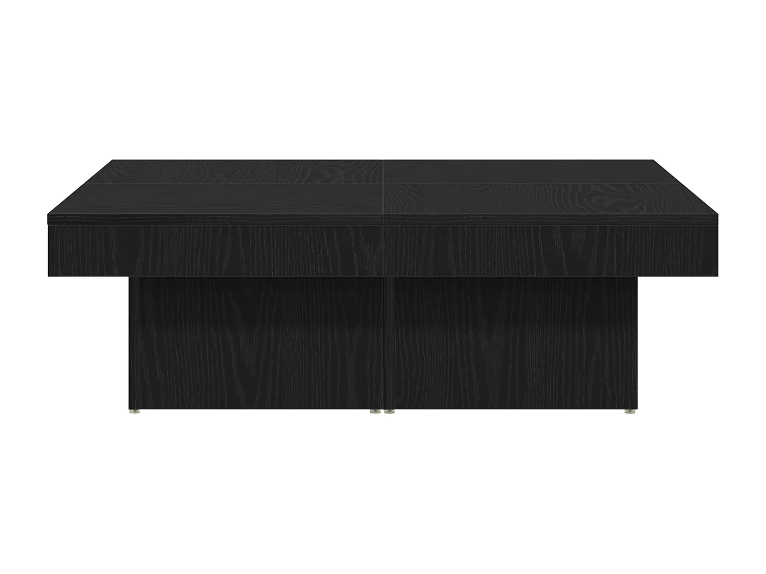 Table basse en chêne noir 90x90x28 cm en bois d'ingénierie