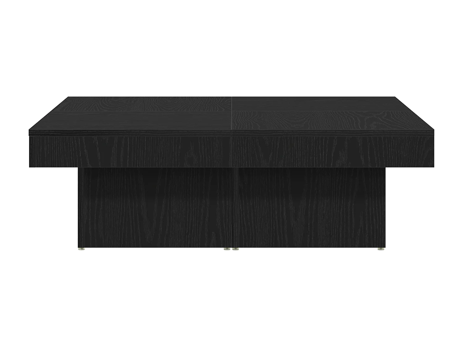 Table basse en chêne noir 90x90x28 cm en bois d'ingénierie