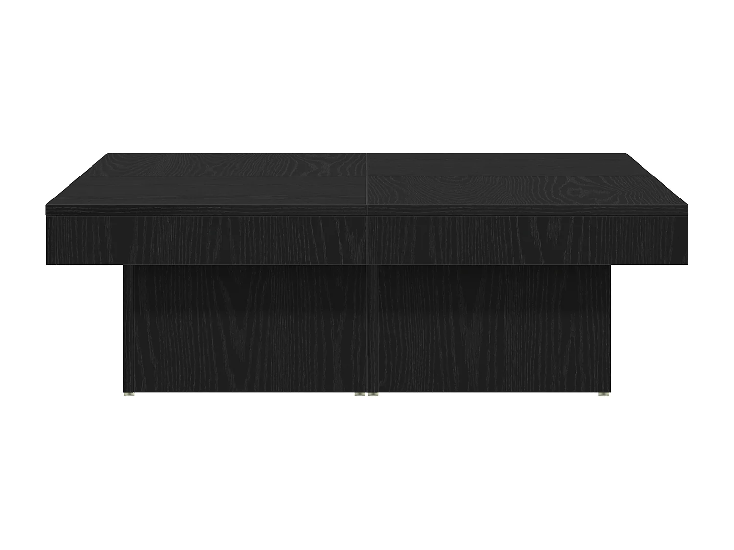 Table basse en chêne noir 90x90x28 cm en bois d'ingénierie