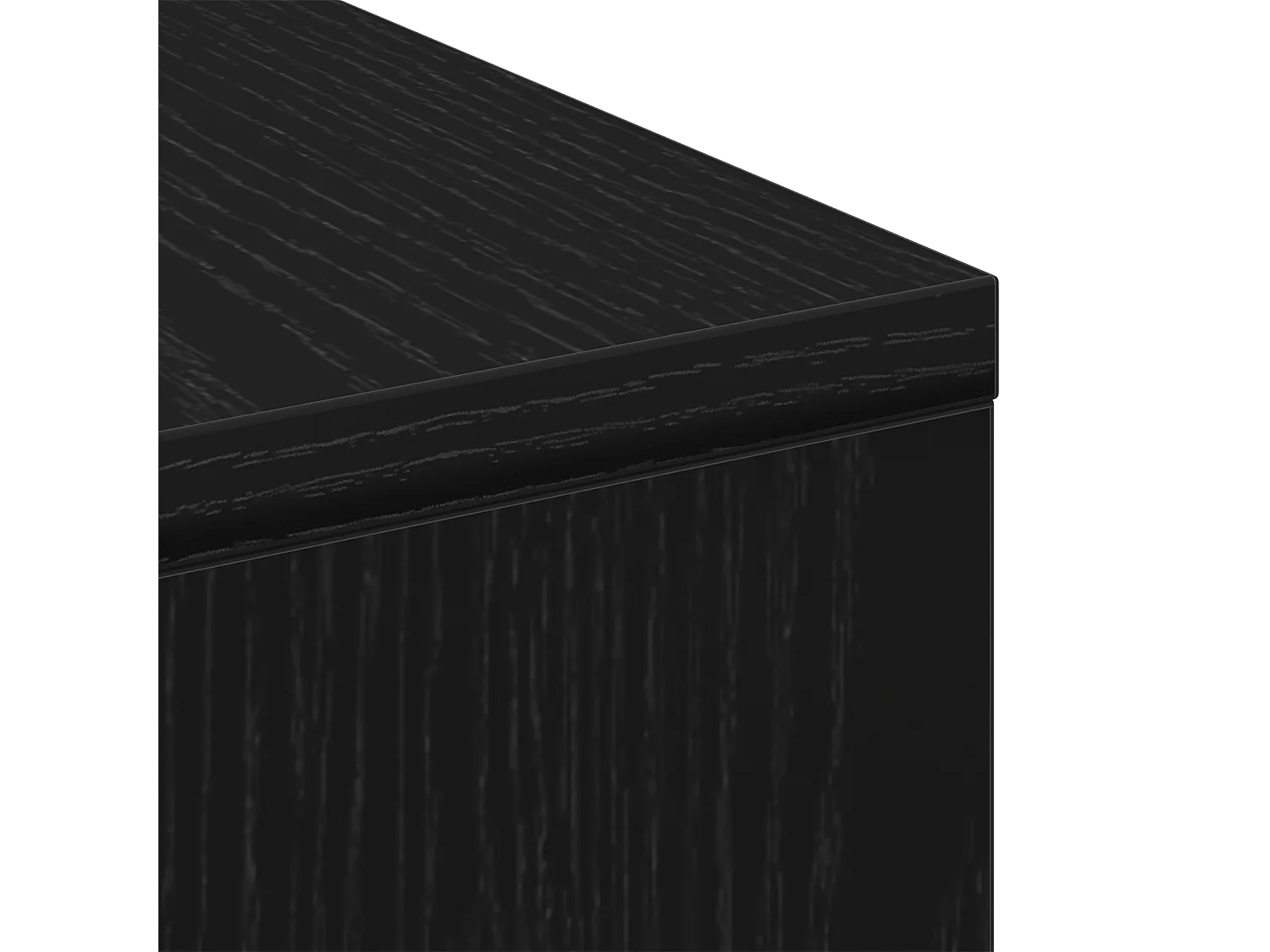 Table basse en chêne noir 90x90x28 cm en bois d'ingénierie