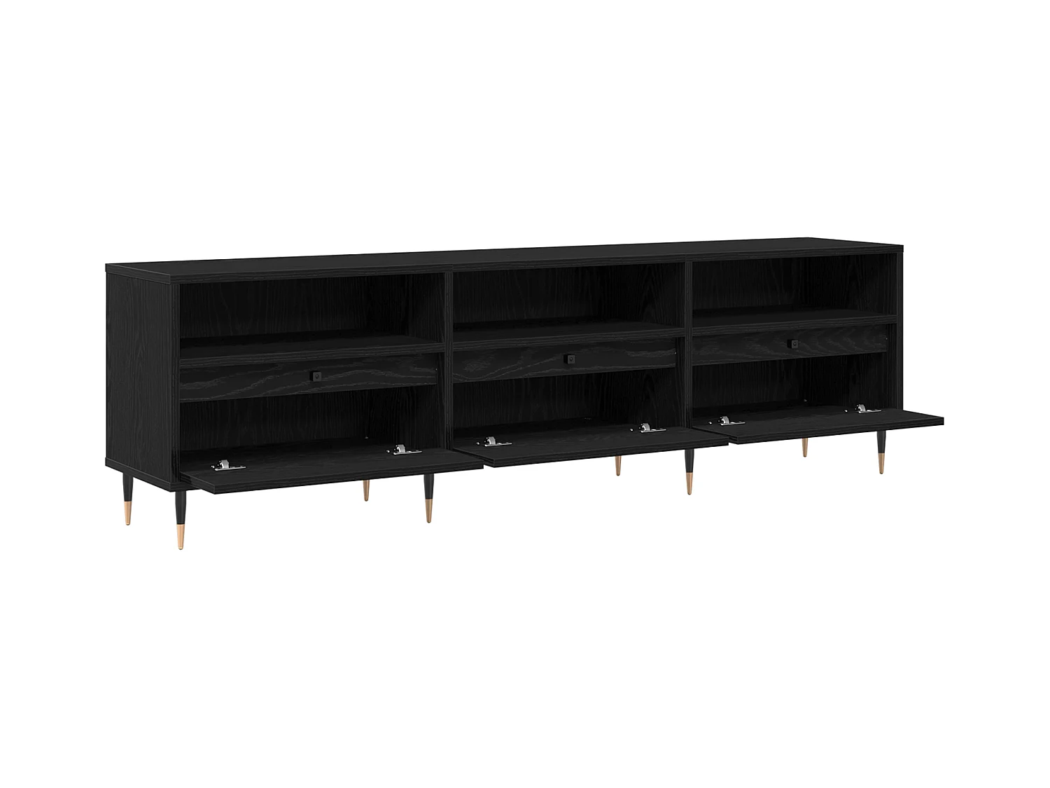 Meuble TV Chêne noir 150x30x44,5 cm Bois d'ingénierie