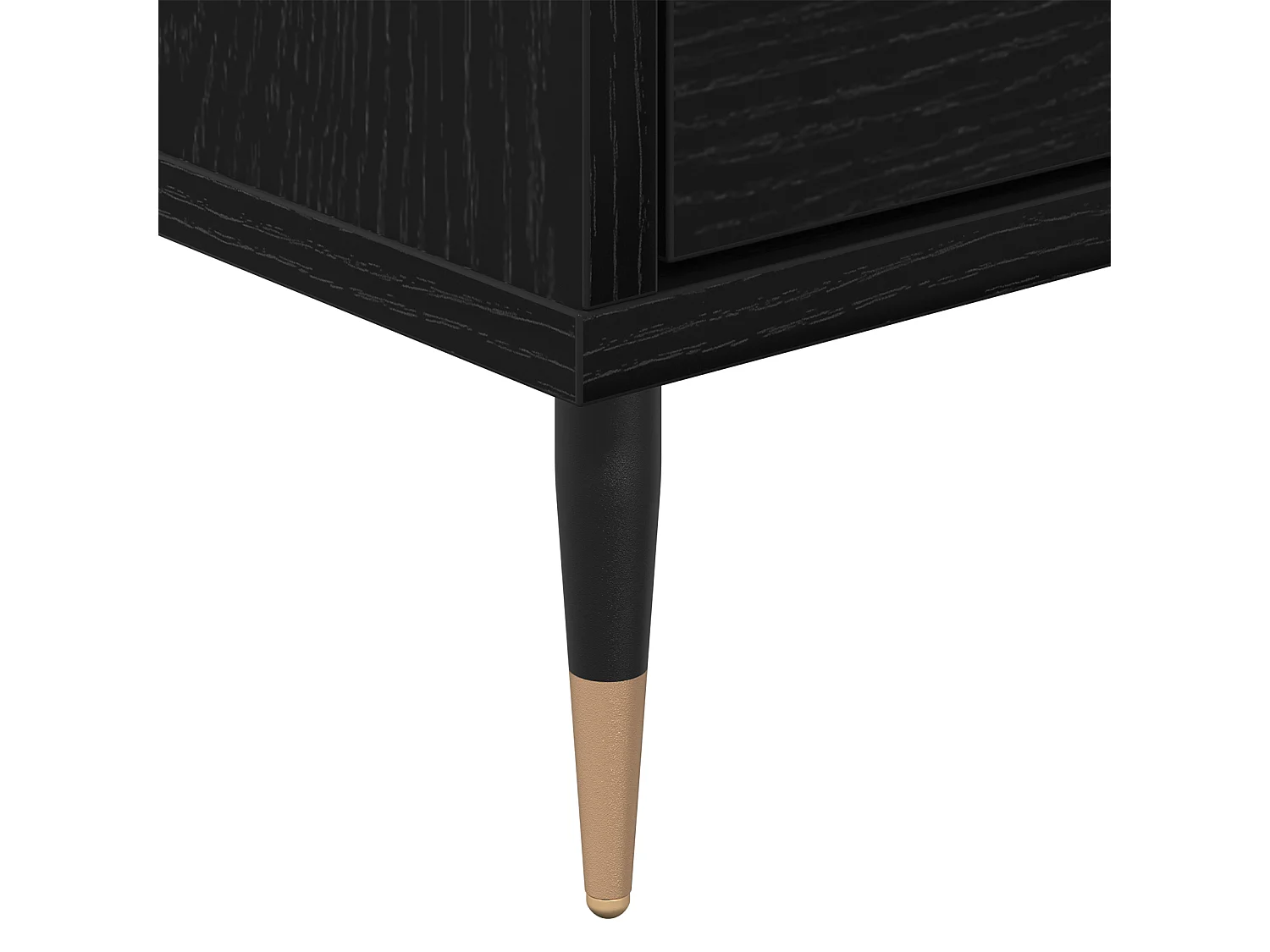 Mobile TV in rovere nero 150x30x44,5 cm in legno ingegnerizzato