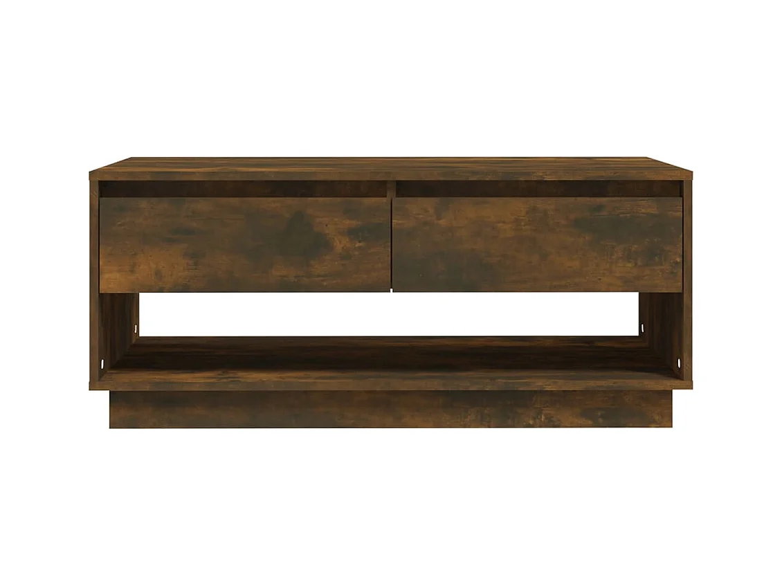 Table basse Chêne fumé 102,5x55x44 cm Bois d'ingénierie