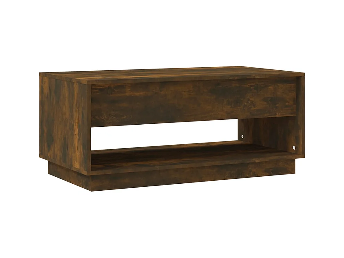 Table basse Chêne fumé 102,5x55x44 cm Bois d'ingénierie