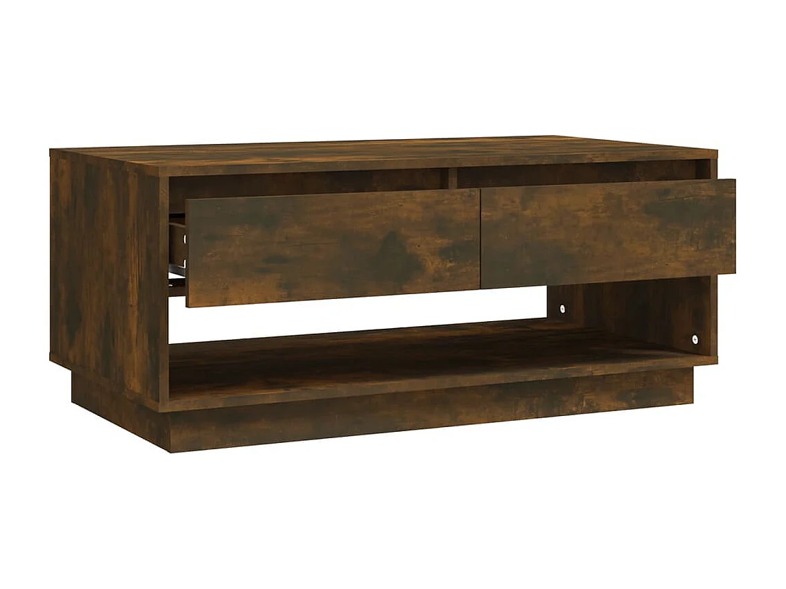 Table basse Chêne fumé 102,5x55x44 cm Bois d'ingénierie