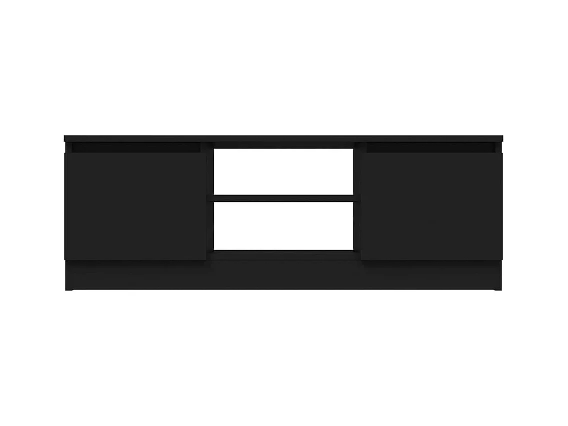 Meuble TV avec porte Noir 102x30x36 cm