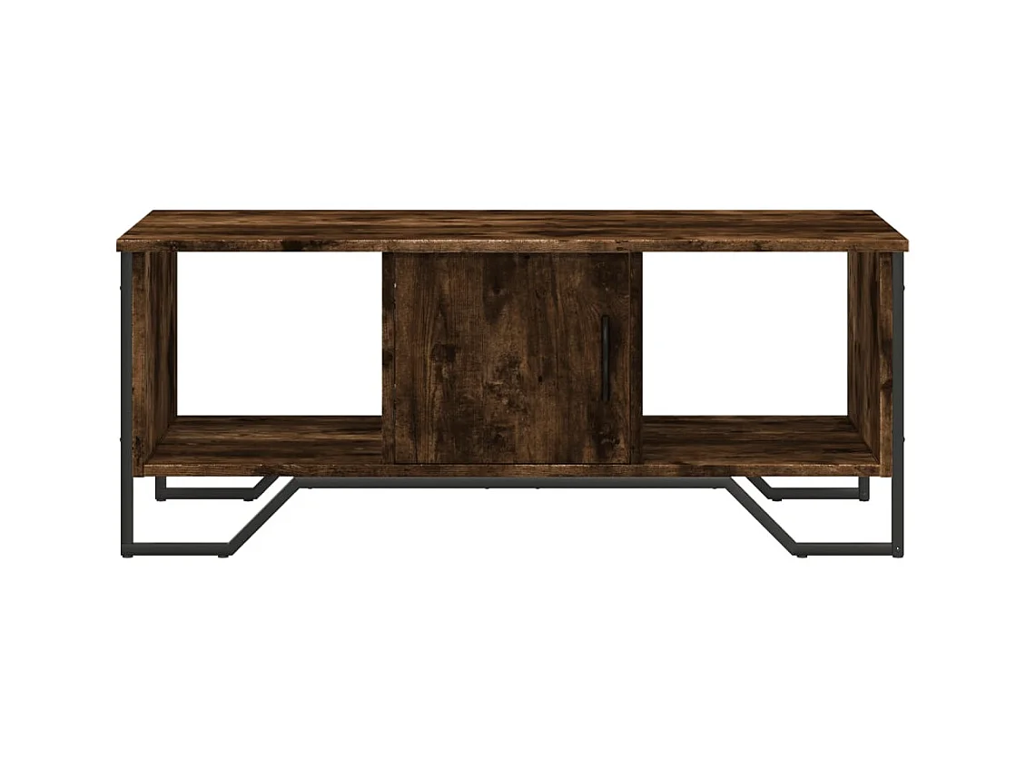 Table basse chêne fumé 100x51x40 cm bois d'ingénierie