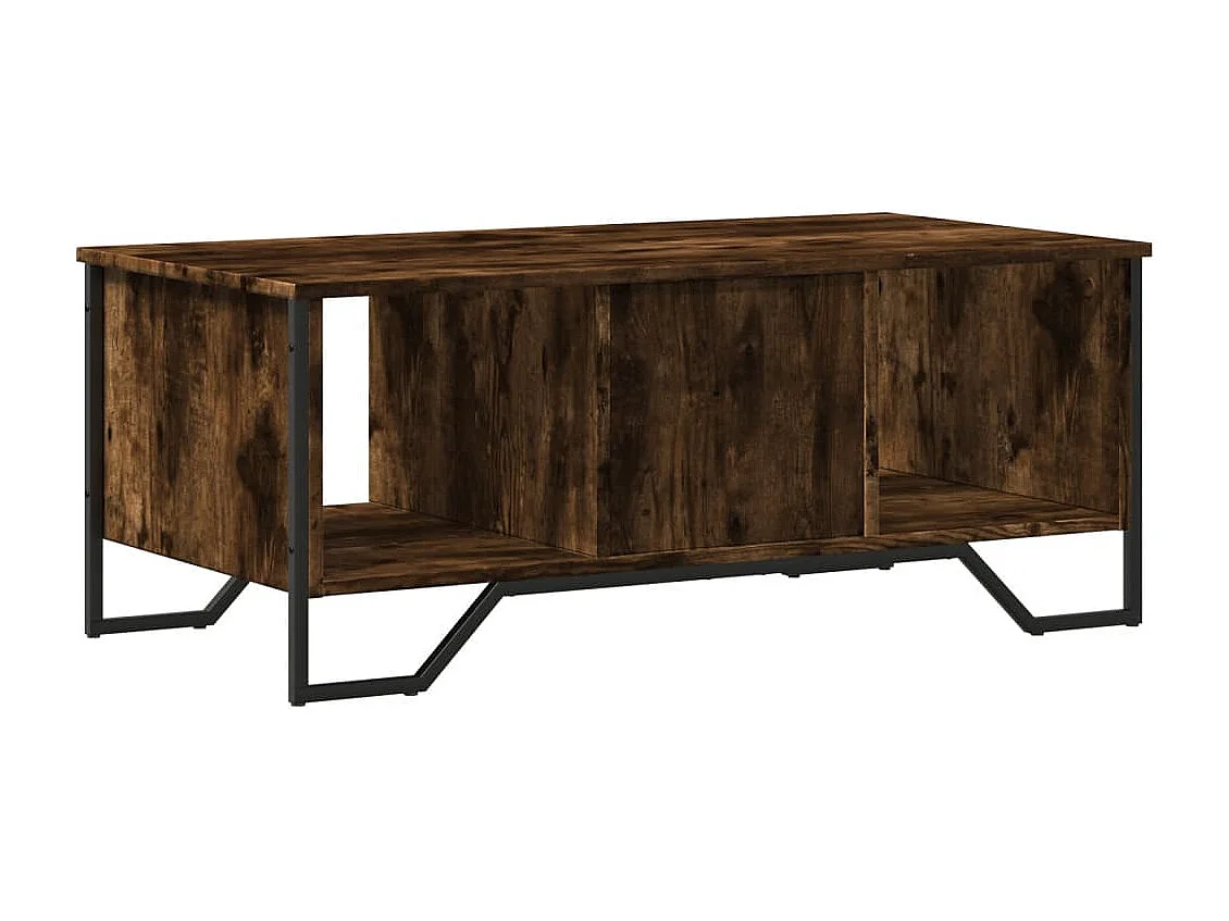 Couchtisch aus geräucherter Eiche 100x51x40 cm Holzwerkstoff