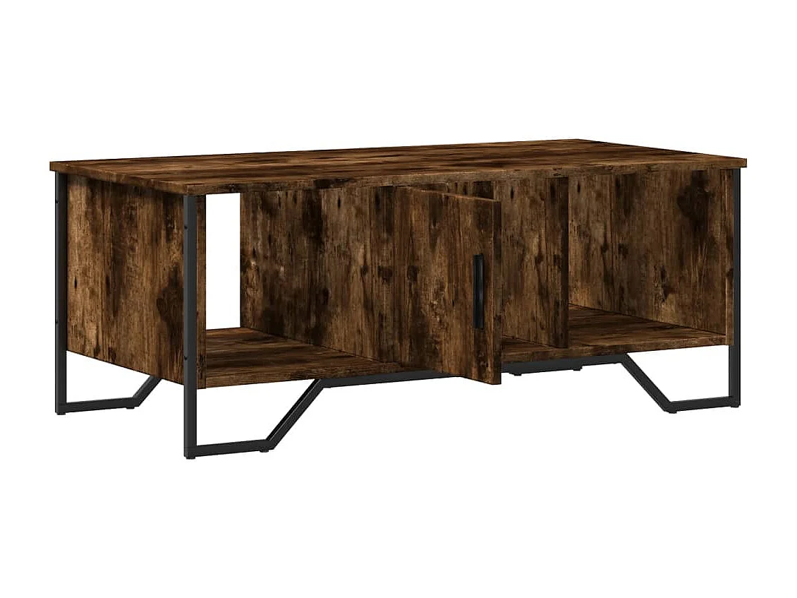 Couchtisch aus geräucherter Eiche 100x51x40 cm Holzwerkstoff