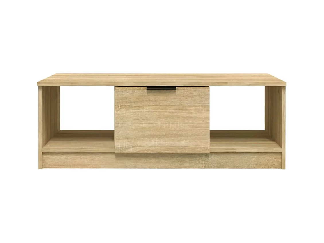 Table basse chêne sonoma 102x50x36 cm bois d'ingénierie
