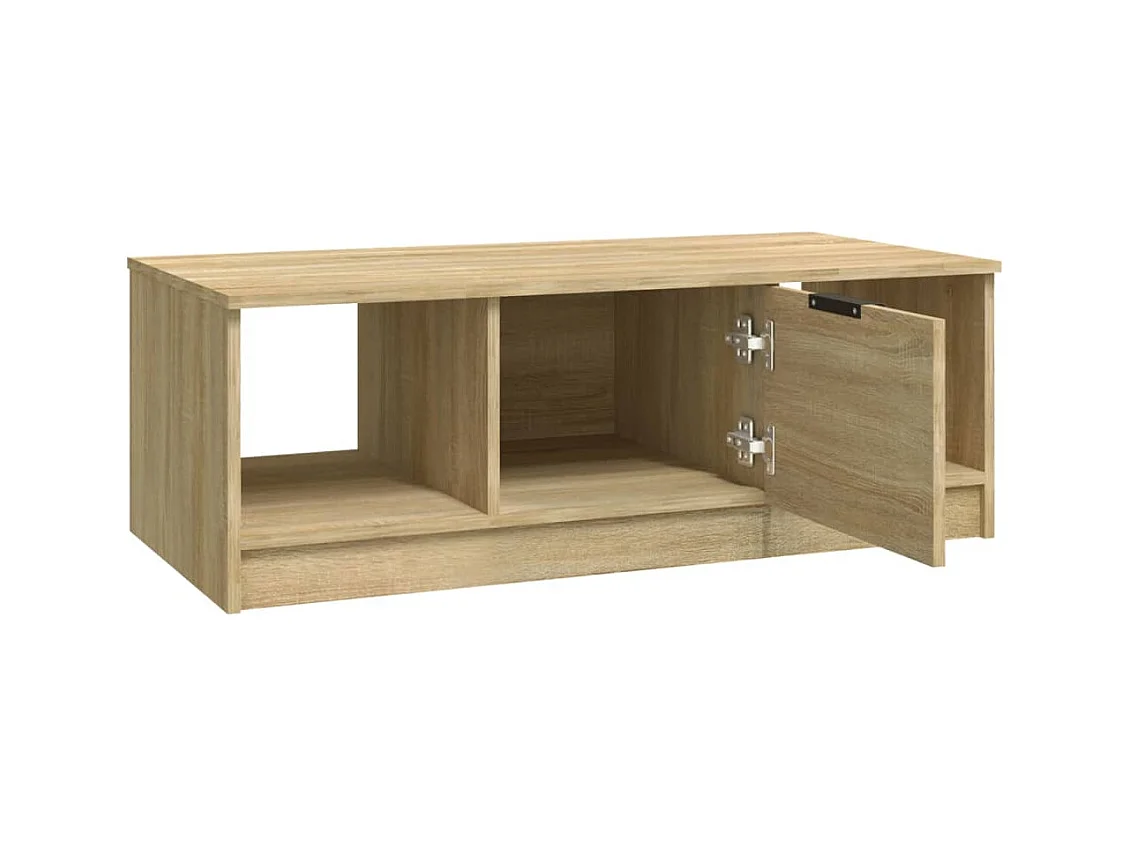 Table basse chêne sonoma 102x50x36 cm bois d'ingénierie