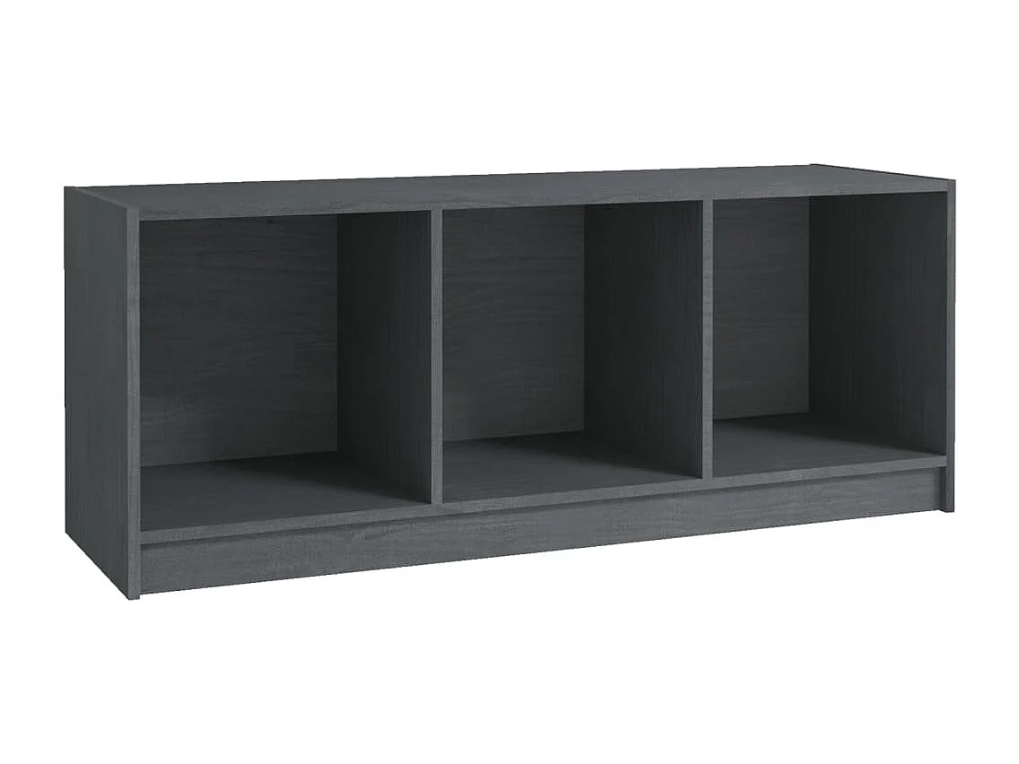 Meuble TV Gris 104x33x41 cm Bois de pin massif
