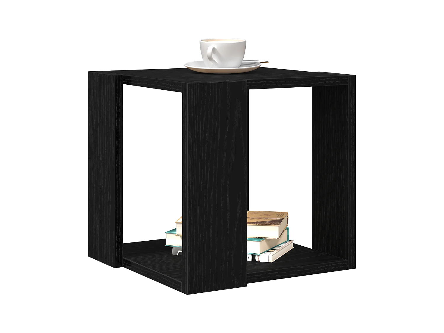 Table Basse Chêne noir MDF 32 x 32 x 30 cm Simple Carré