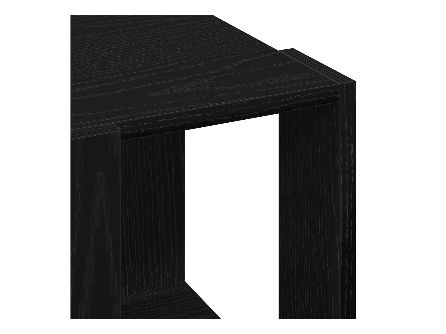 Table Basse Chêne noir MDF 32 x 32 x 30 cm Simple Carré