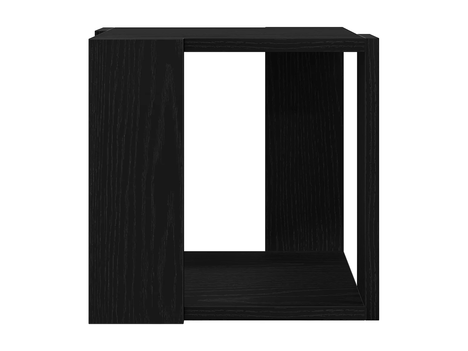 Zwarte eiken MDF salontafel 32 x 32 x 30 cm Eenvoudig vierkant