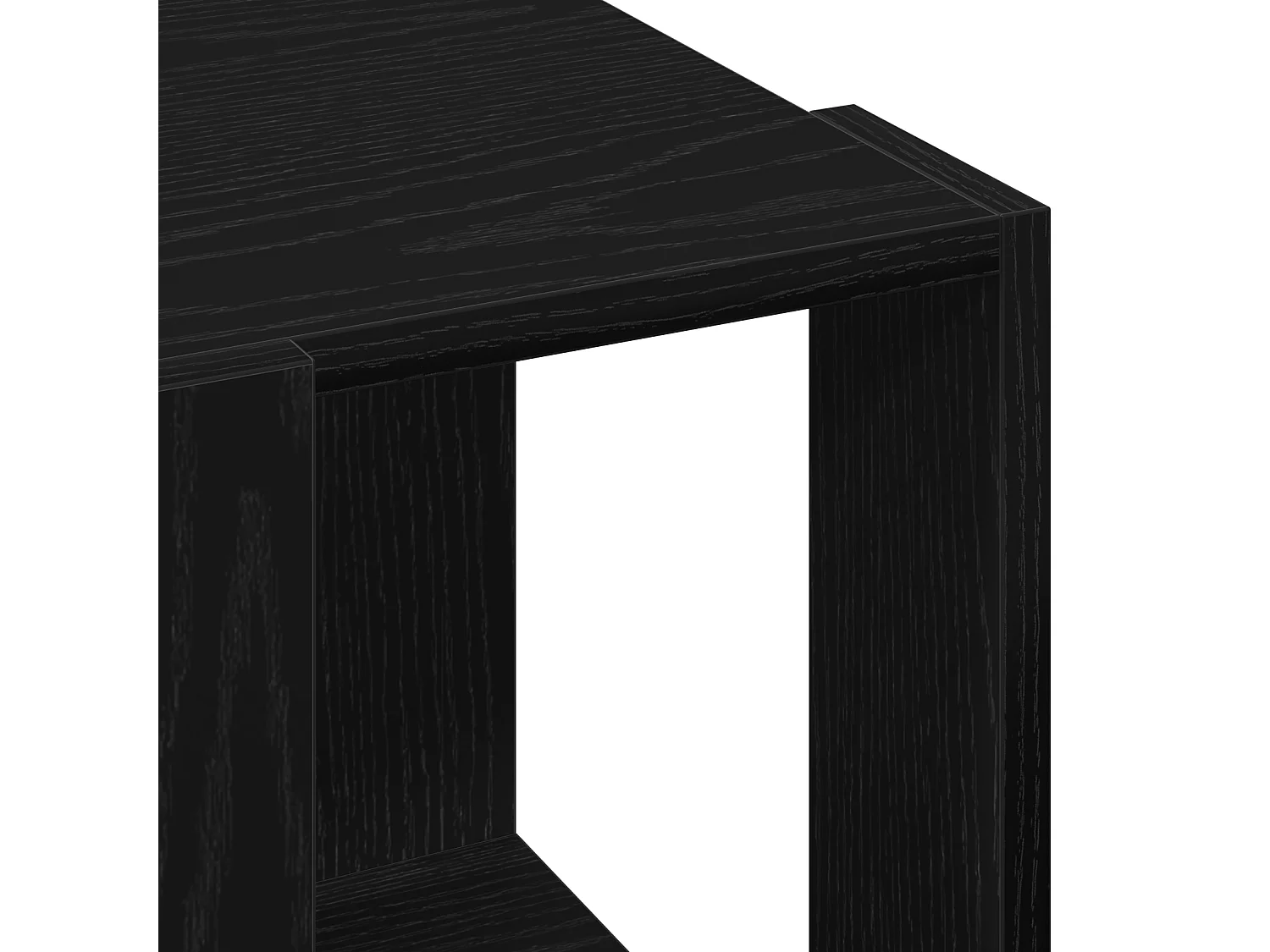 Table Basse Chêne noir MDF 32 x 32 x 30 cm Simple Carré