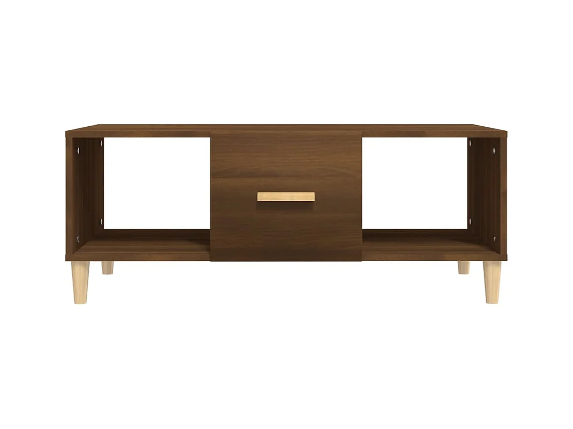 Table basse chêne marron 102x50x40 cm bois d'ingénierie