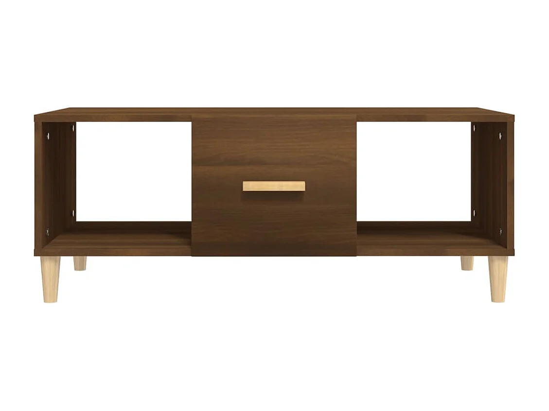 Table basse chêne marron 102x50x40 cm bois d'ingénierie