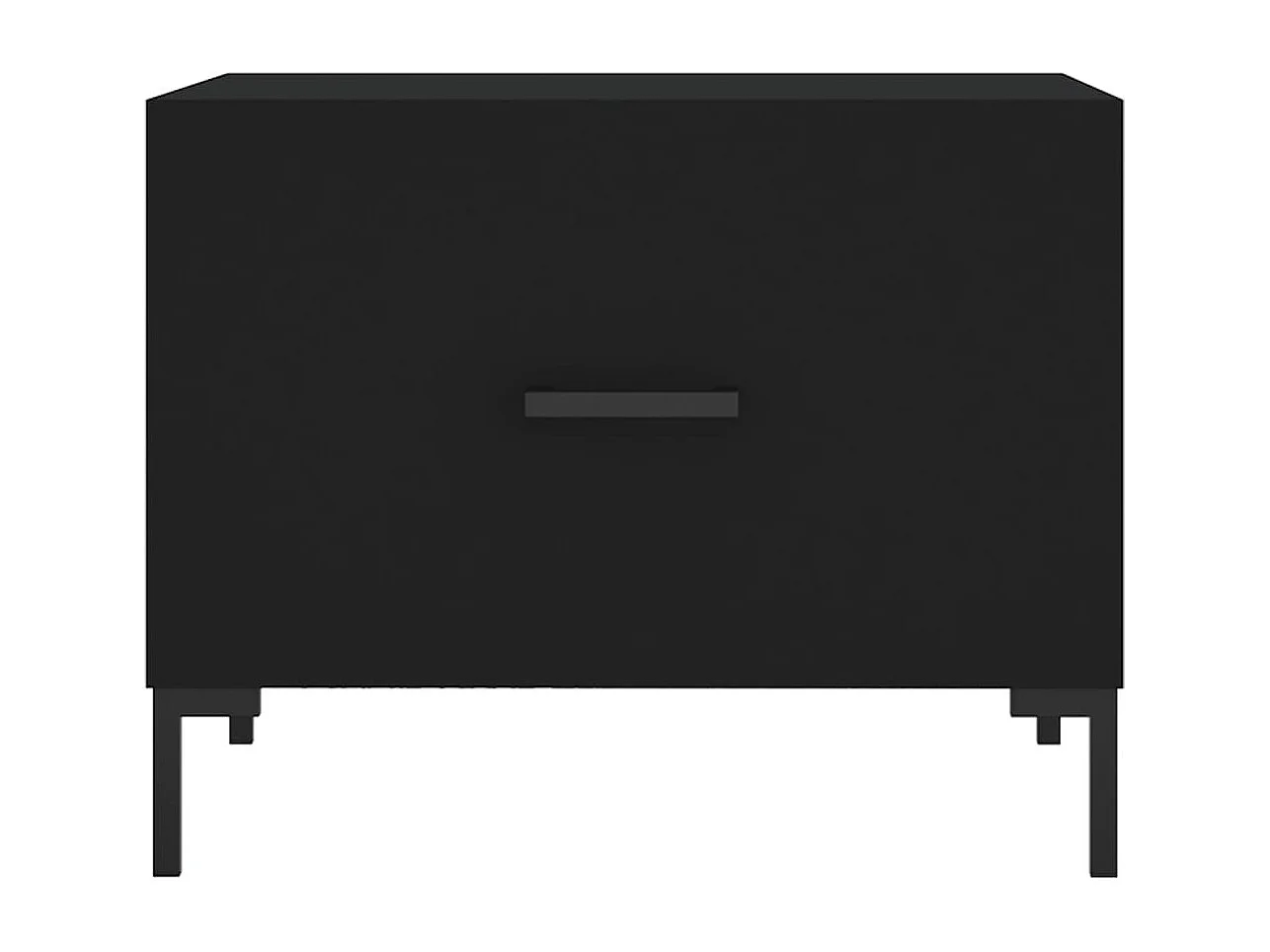 Table basse Noir 50x50x40 cm Bois d'ingénierie