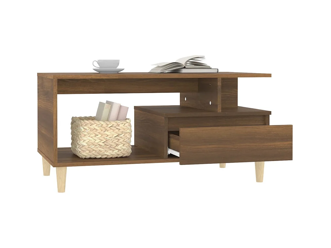 Couchtisch Braune Eiche 90x49x45 cm Holzwerkstoff