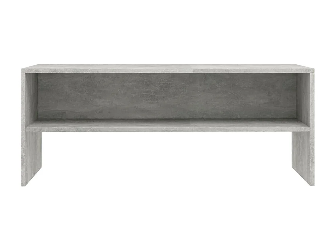 Meuble TV Gris béton 100x40x40 cm Bois d’ingénierie