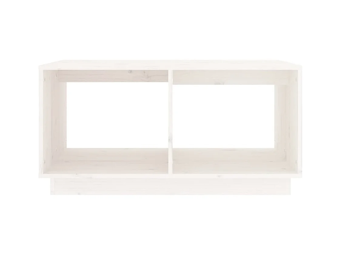 Table basse Blanc 80x50x40 cm Bois massif de pin