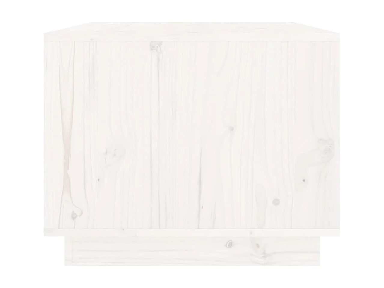 Table basse Blanc 80x50x40 cm Bois massif de pin