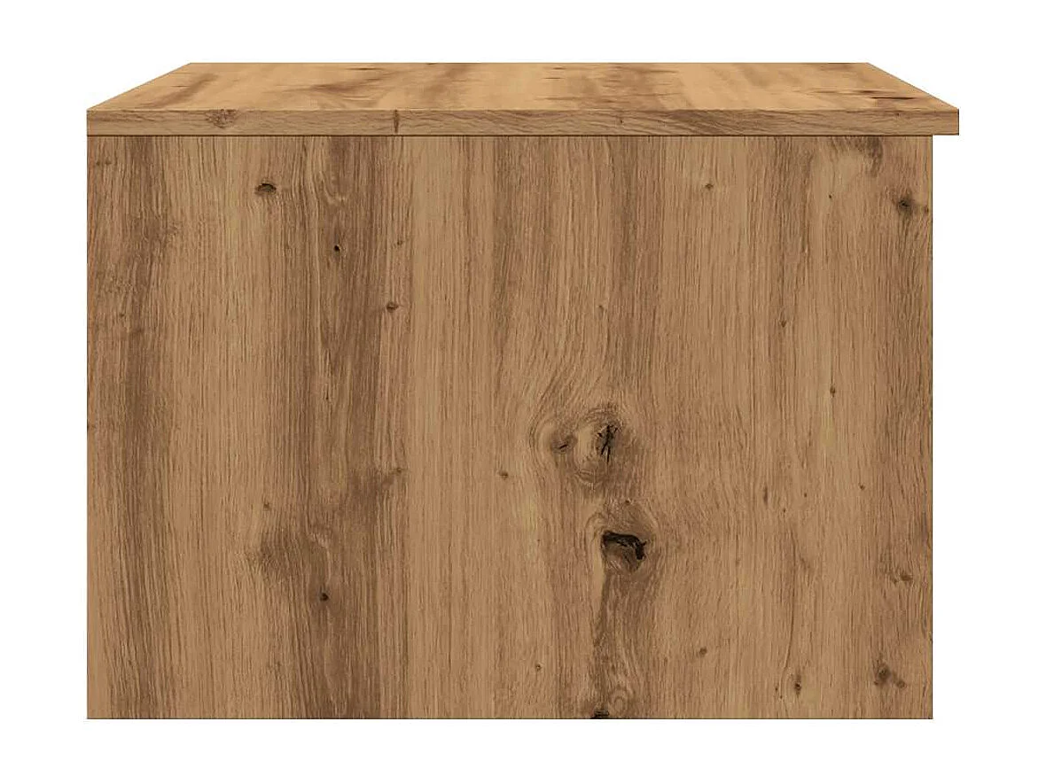 Mesa de centro de roble artesanal 50x50x36 cm madera de ingeniería