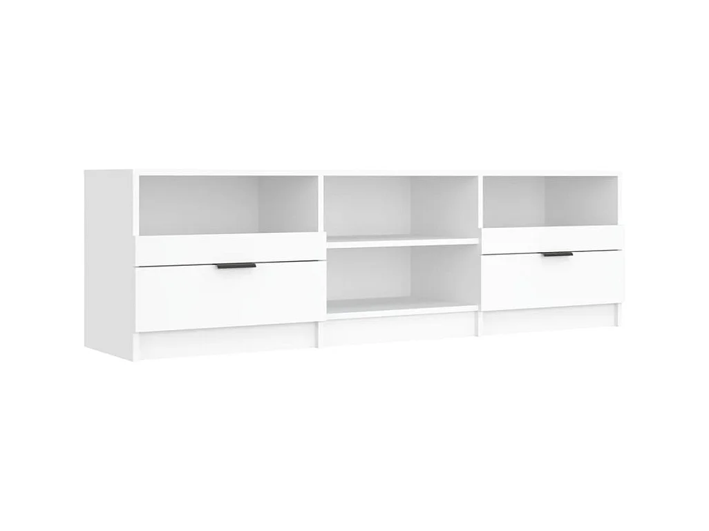 Weißer TV-Schrank 150x33,5x45 cm Holzwerkstoff