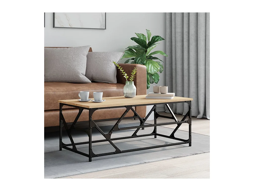 Table basse Chêne sonoma 100x50x40 cm Bois d'ingénierie