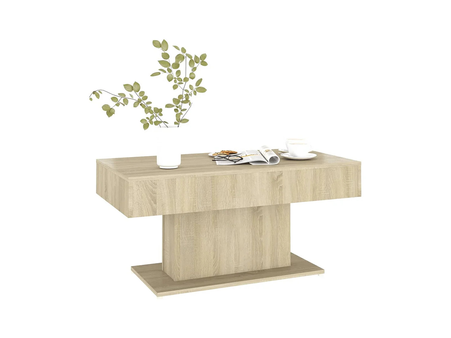 Table basse chêne sonoma 96x50x45 cm bois d'ingénierie