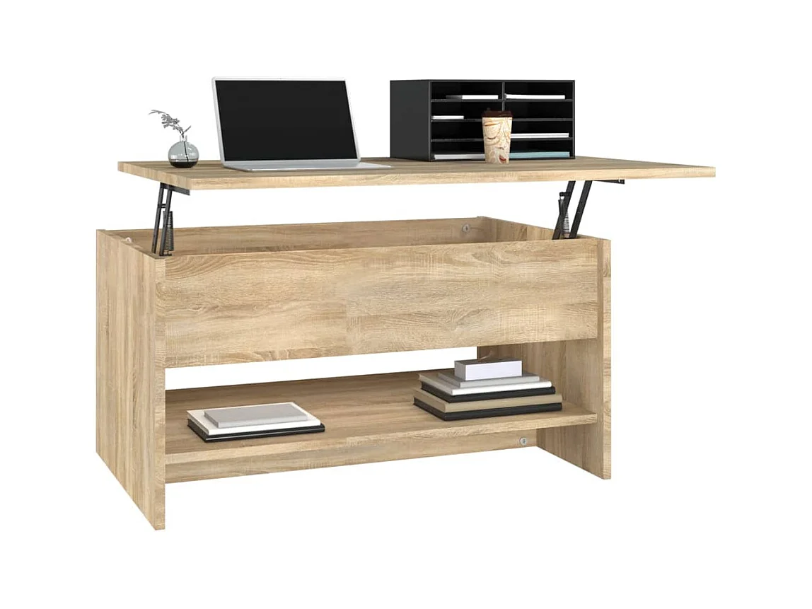 Table basse Chêne sonoma 80x50x40 cm Bois d'ingénierie