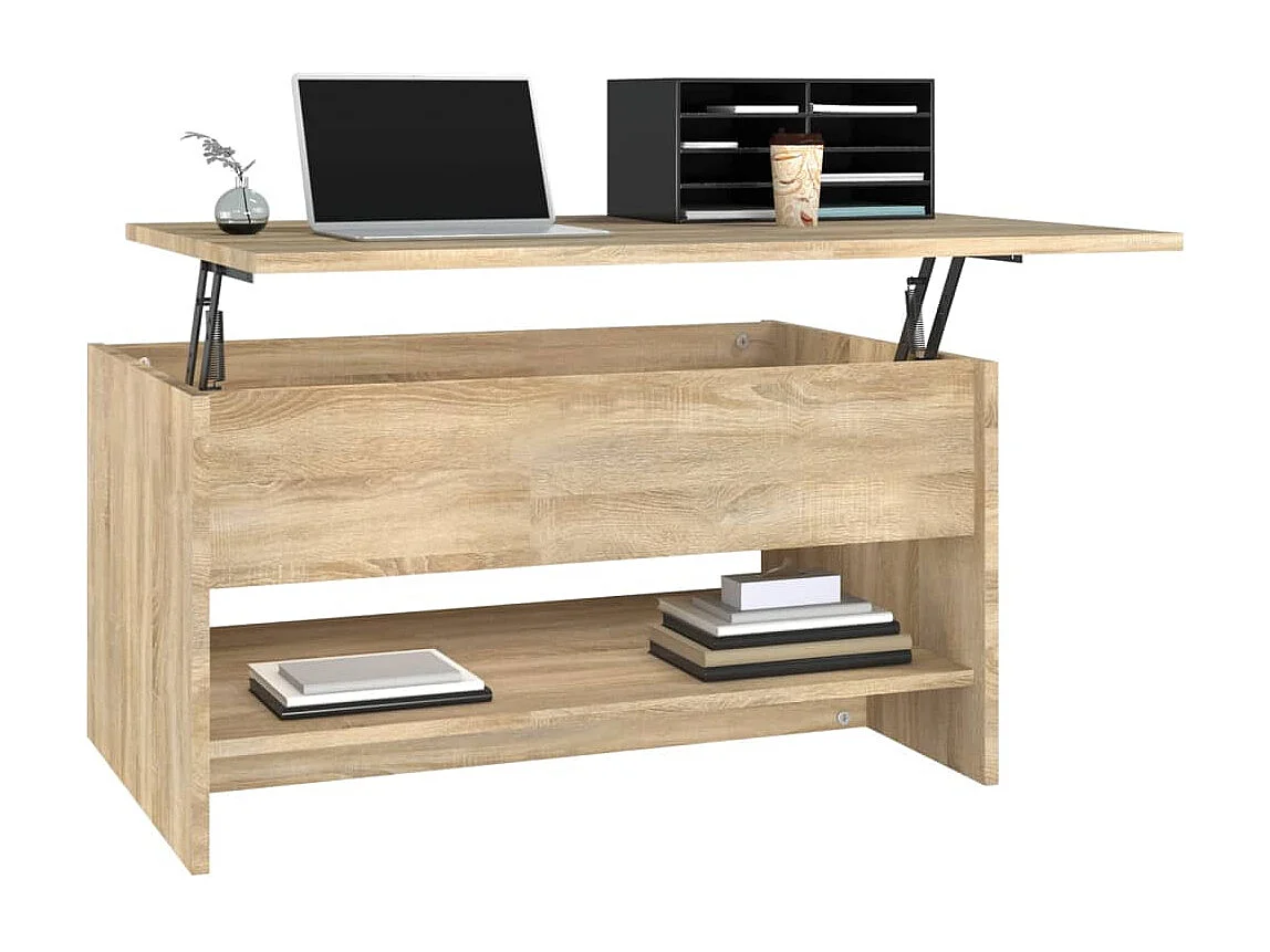 Mesa de centro de roble Sonoma 80x50x40 cm Madera de ingeniería