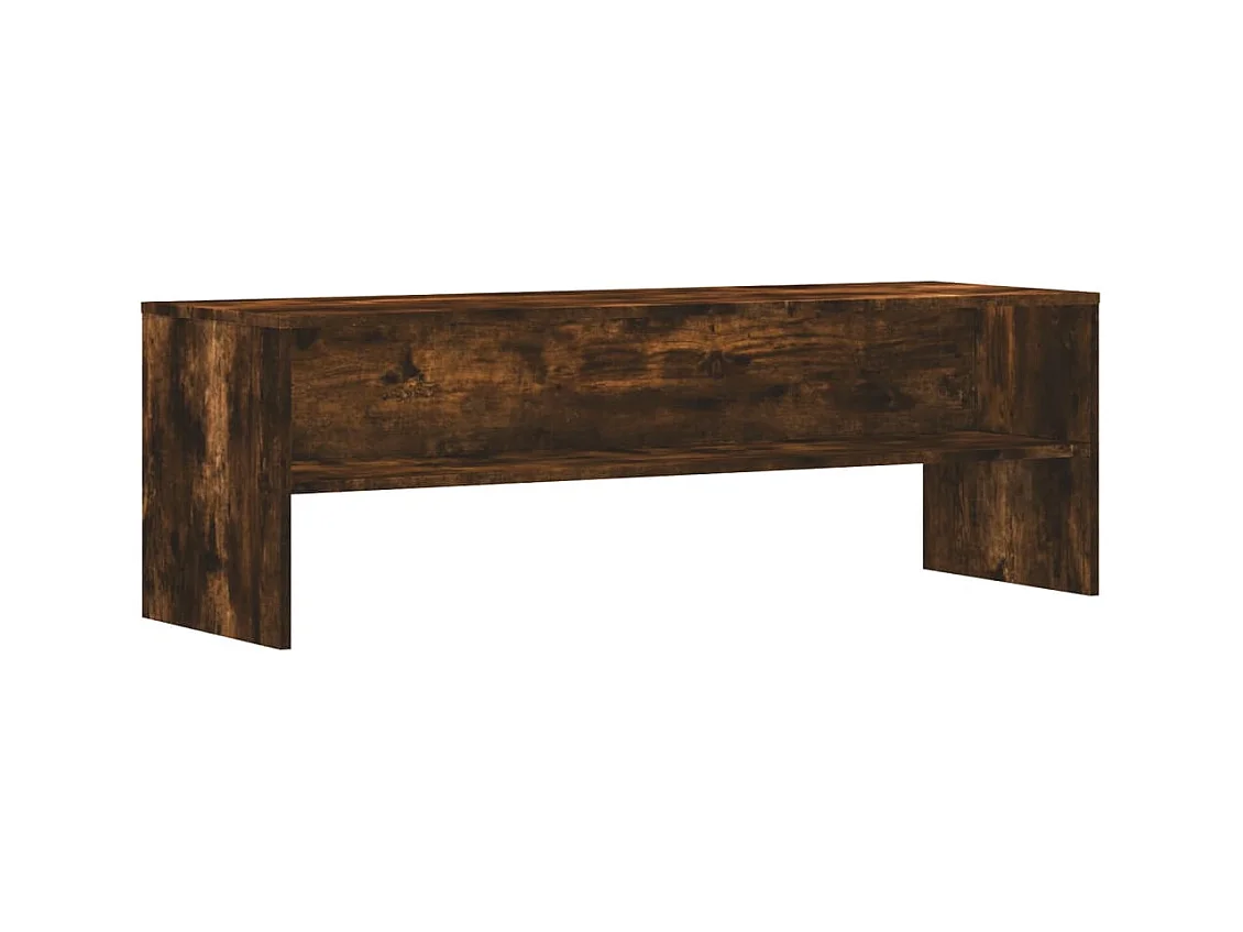 Meuble TV chêne fumé 120x40x40 cm bois d'ingénierie