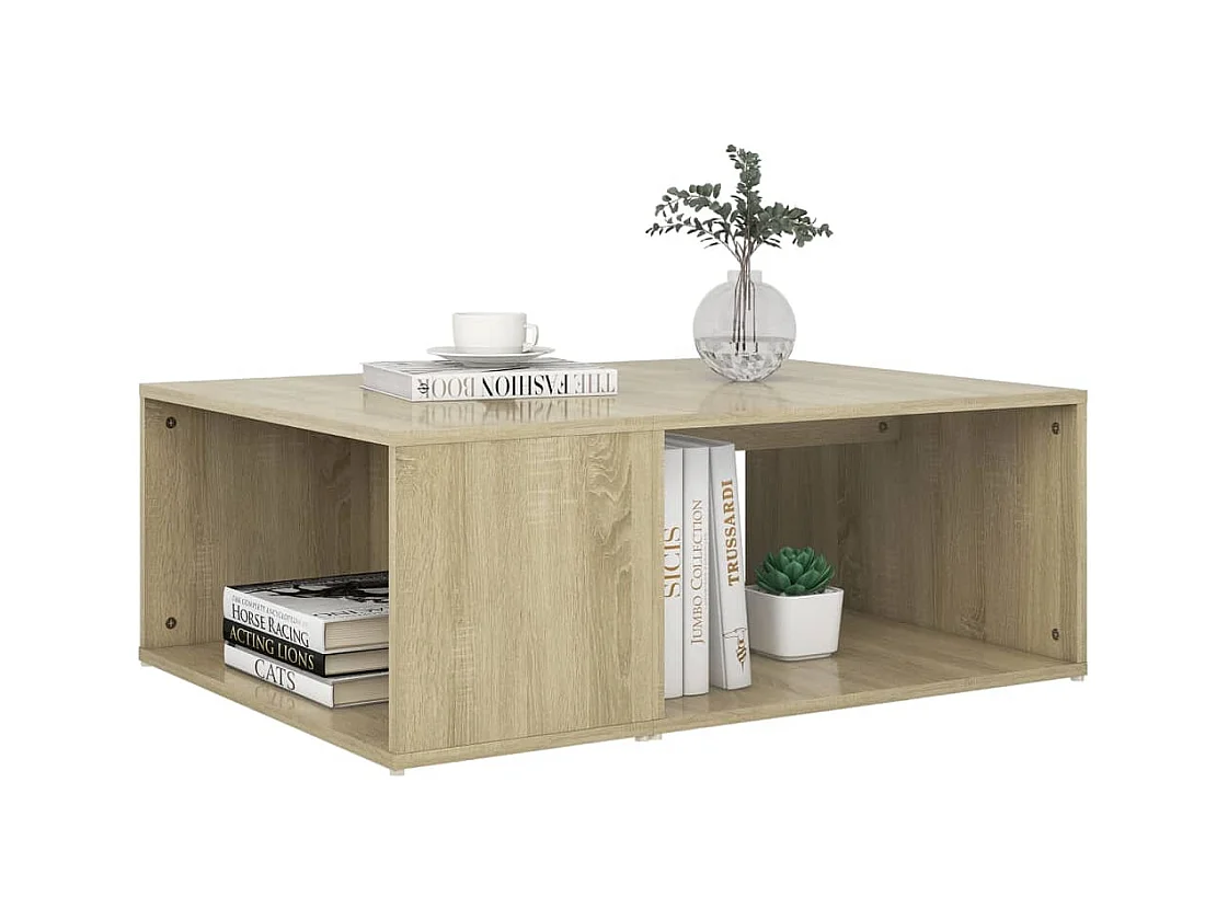 Table basse chêne sonoma 90x67x33 cm bois d'ingénierie