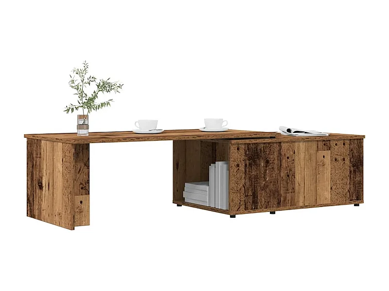 Table basse vieux bois 150x50x35 cm bois d'ingénierie