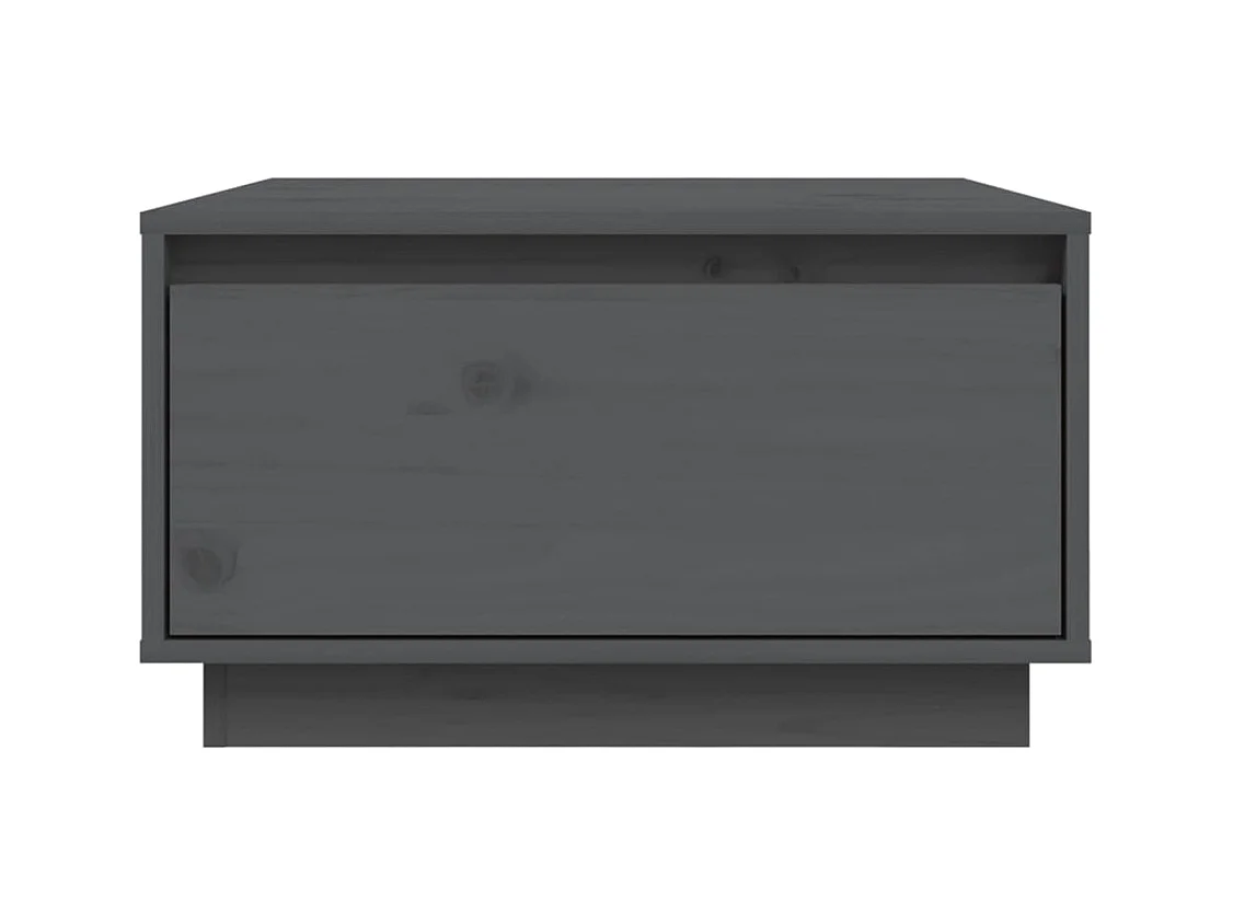 Couchtisch Grau 55x56x32 cm Massivholz Kiefer