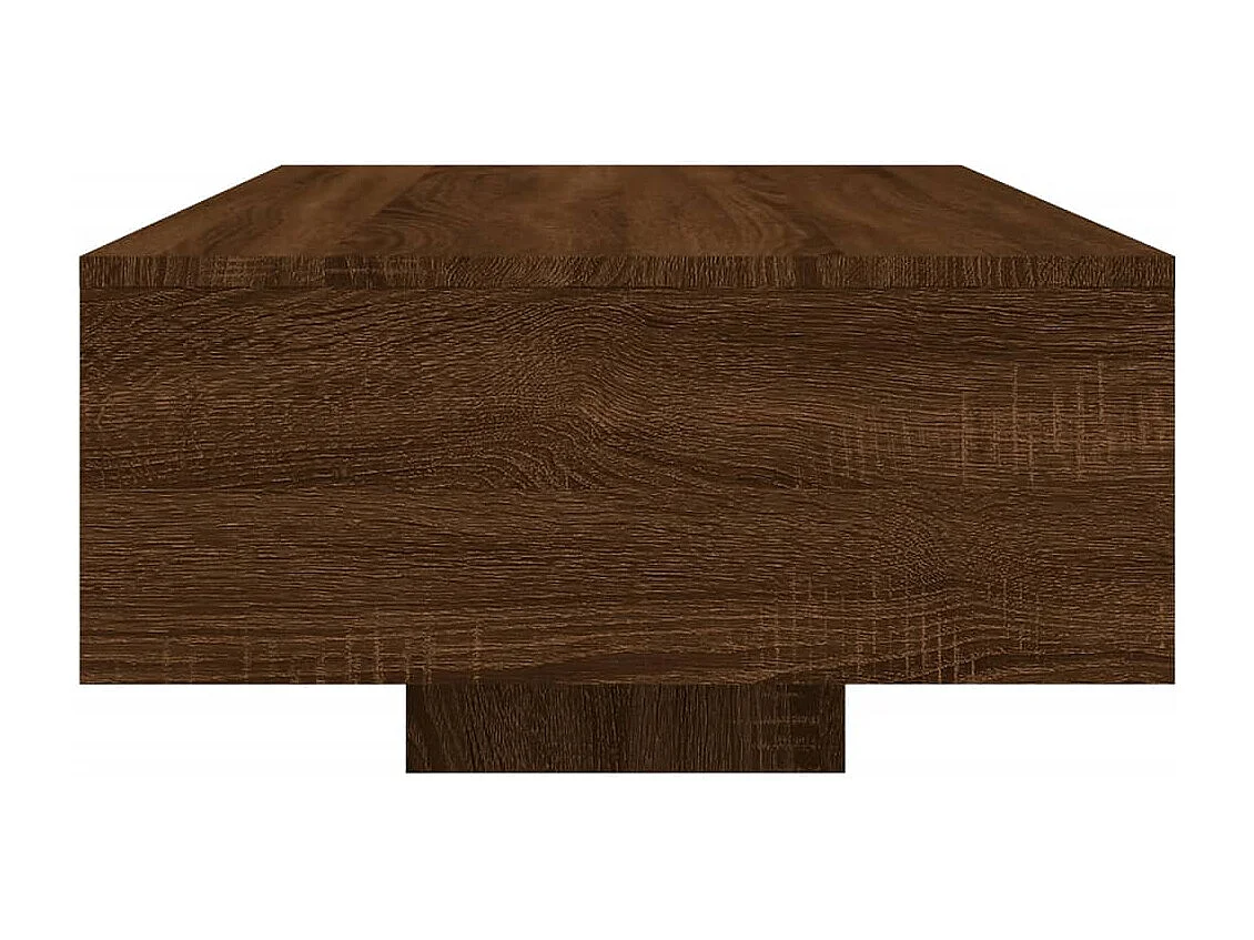 Salontafel met LED-verlichting bruin eiken 85x55x31 cm