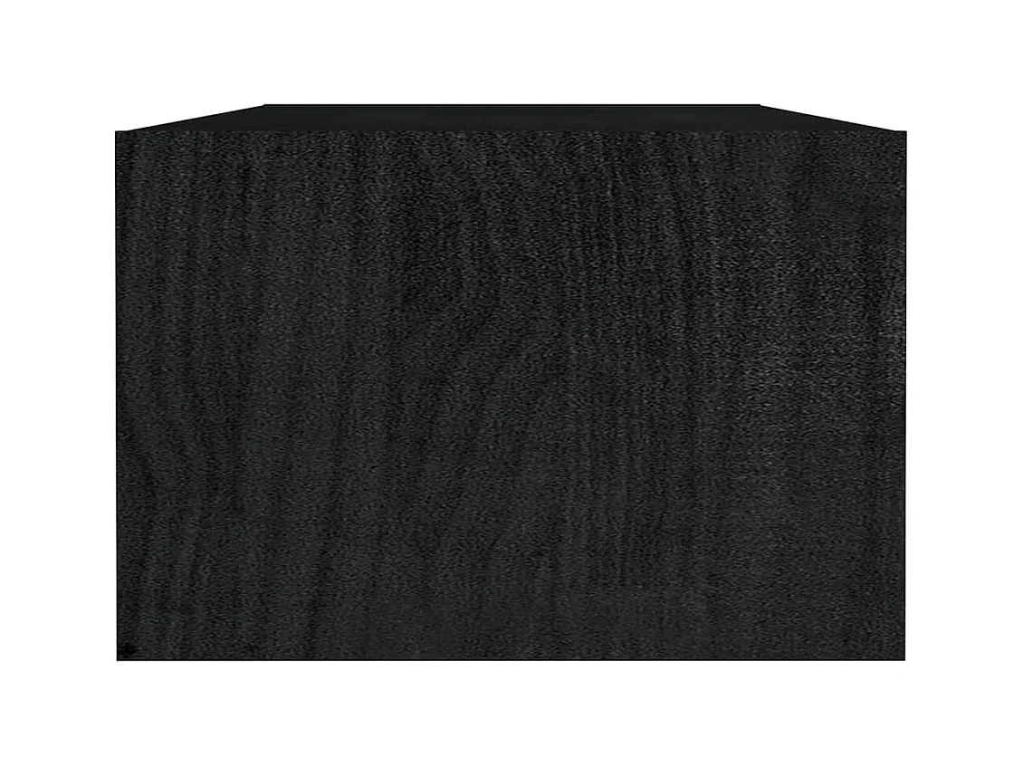Table basse noir 110x50x34 cm bois de pin massif