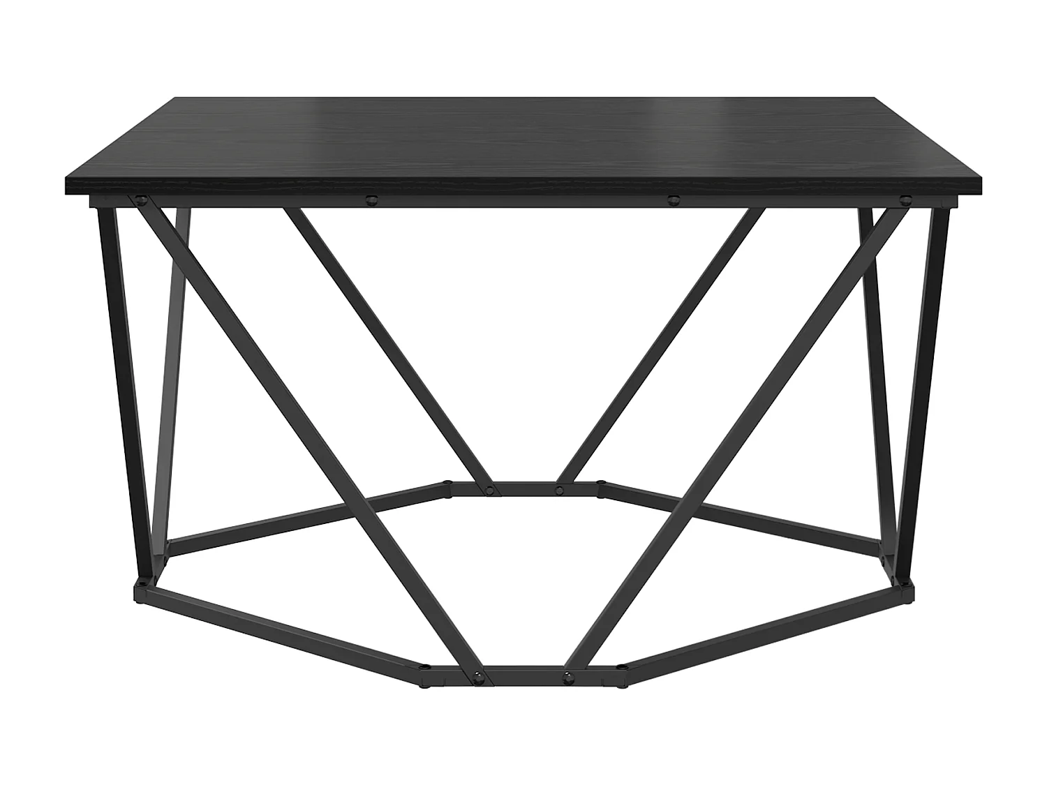 Table basse Noir Chêne 80x80x45 cm Bois d'ingénierie