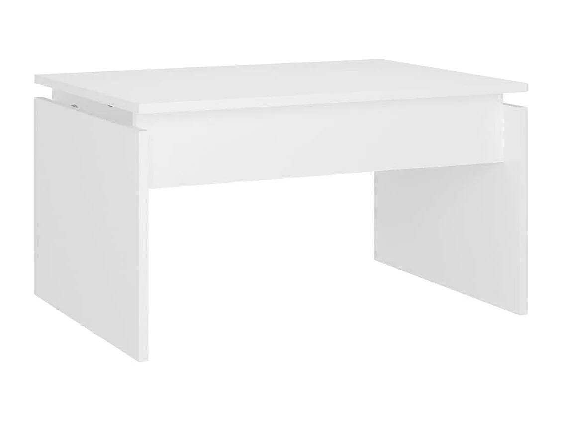 Table basse blanc 68x50x38 cm bois d'ingénierie