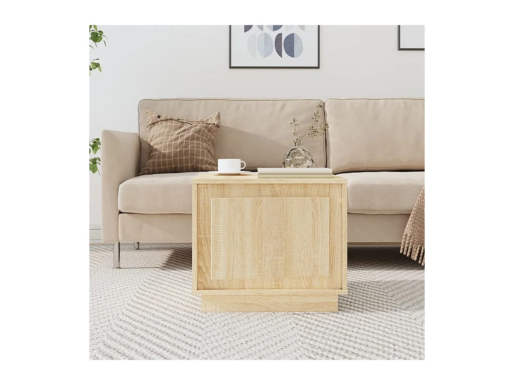 Table basse chêne sonoma 51x50x44 cm bois d'ingénierie