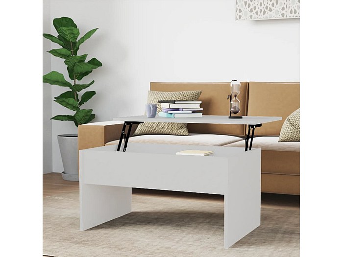 Salontafel 80x50x50 cm bewerkt hout gerookt