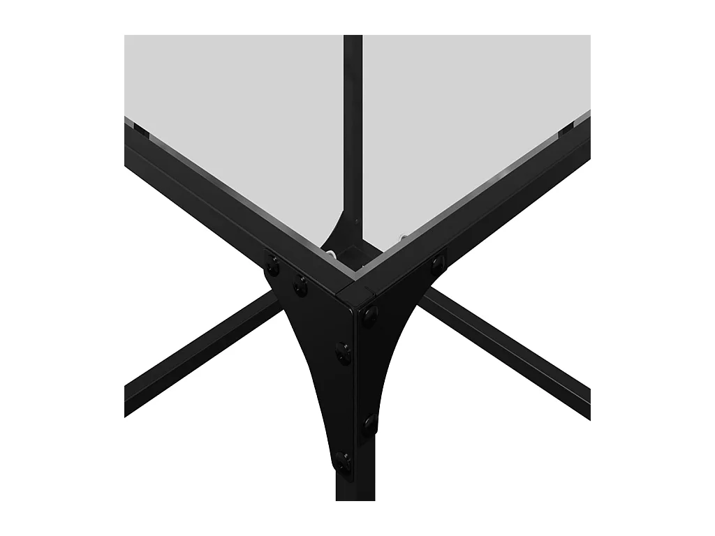 Tavolino con piano in vetro trasparente 40x40x40 cm in acciaio