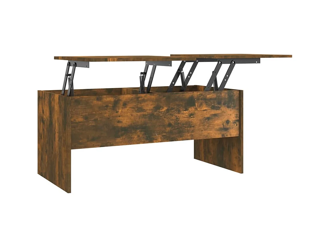 Table basse Chêne fumé 102x50,5x46,5 cm Bois d'ingénierie