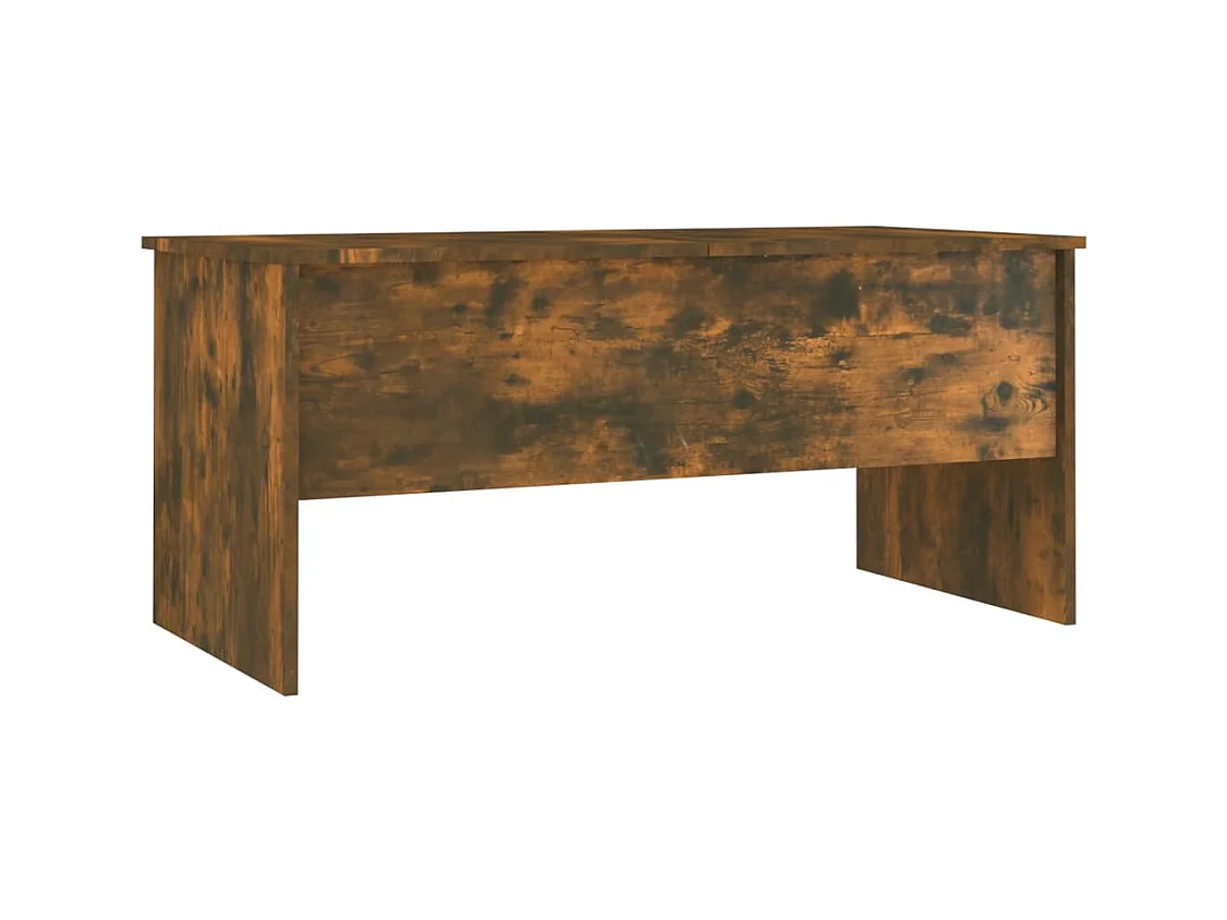 Table basse Chêne fumé 102x50,5x46,5 cm Bois d'ingénierie