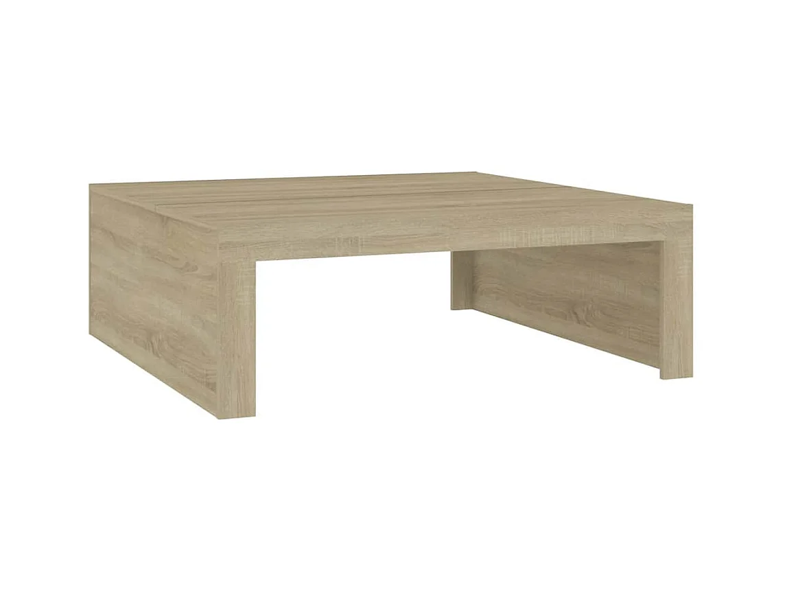 Couchtisch aus Sonoma-Eiche, 100 x 100 x 35 cm, Holzwerkstoff