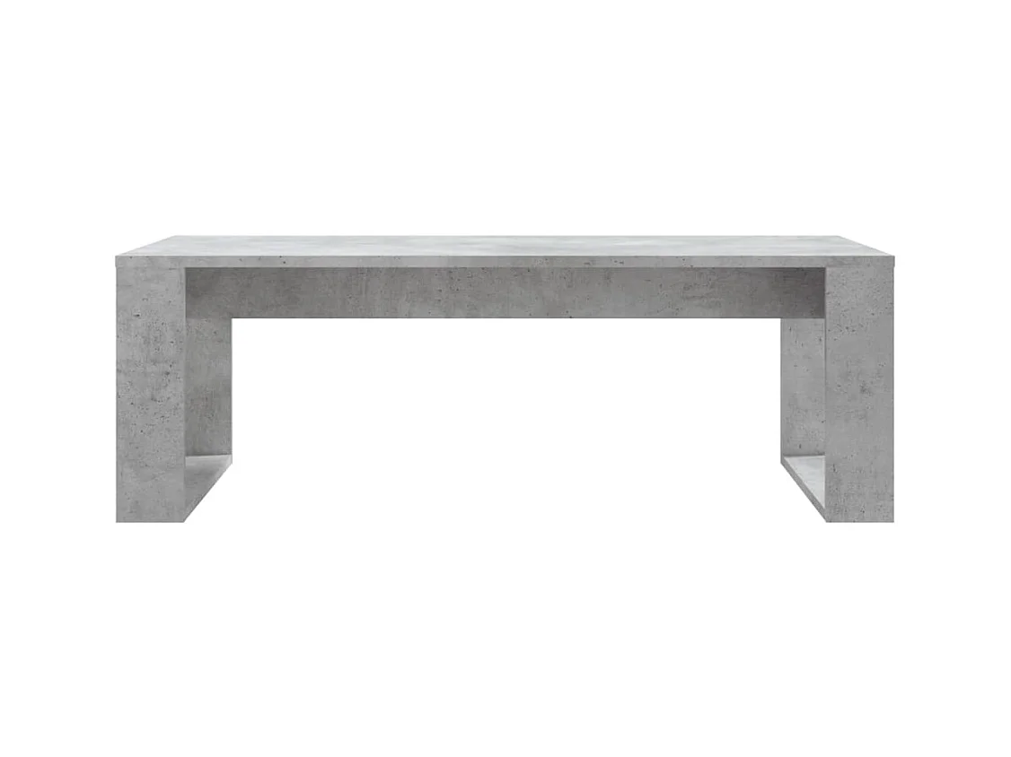 Table basse gris béton 102x50x35 cm bois d'ingénierie