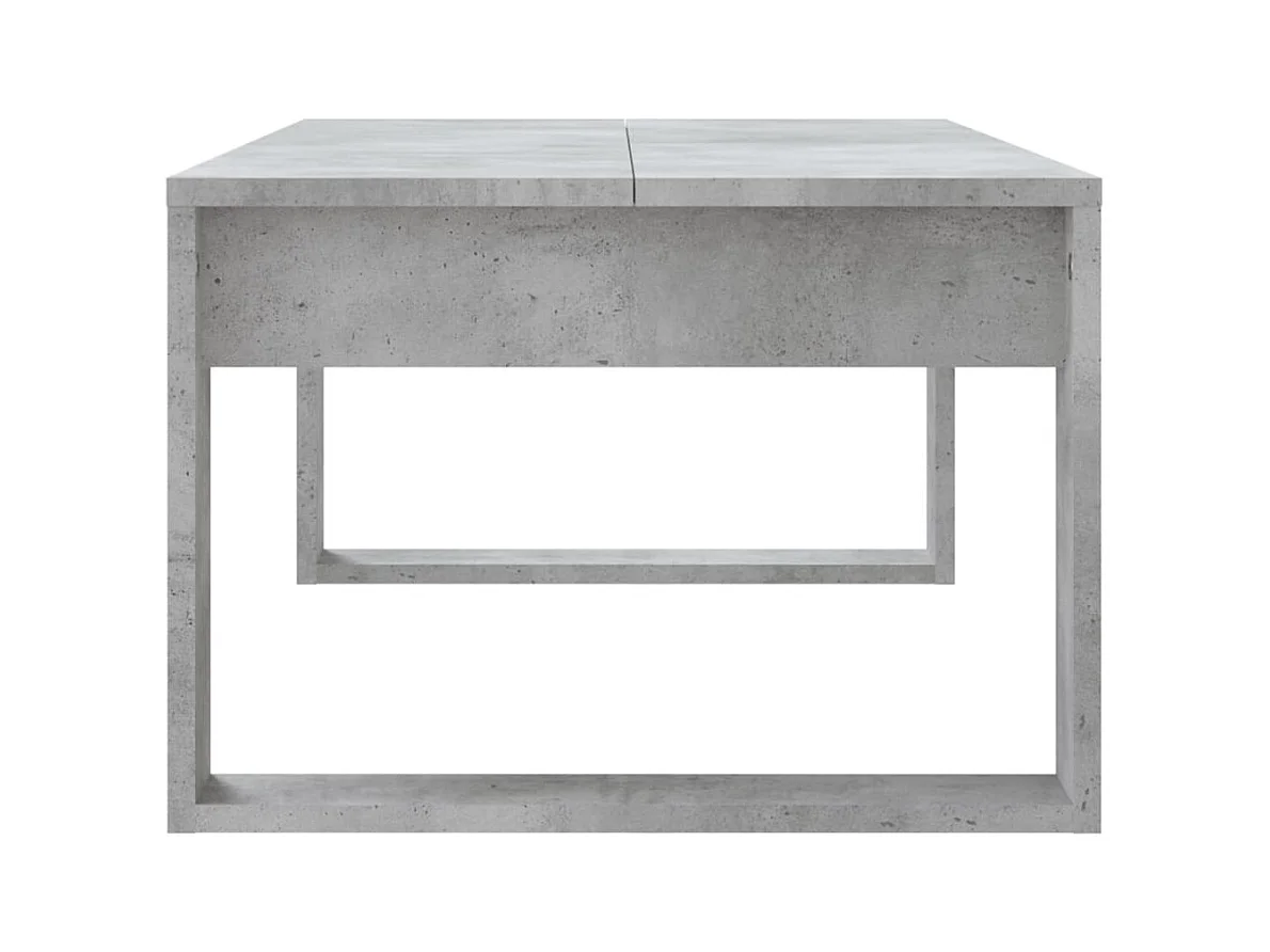 Table basse gris béton 102x50x35 cm bois d'ingénierie