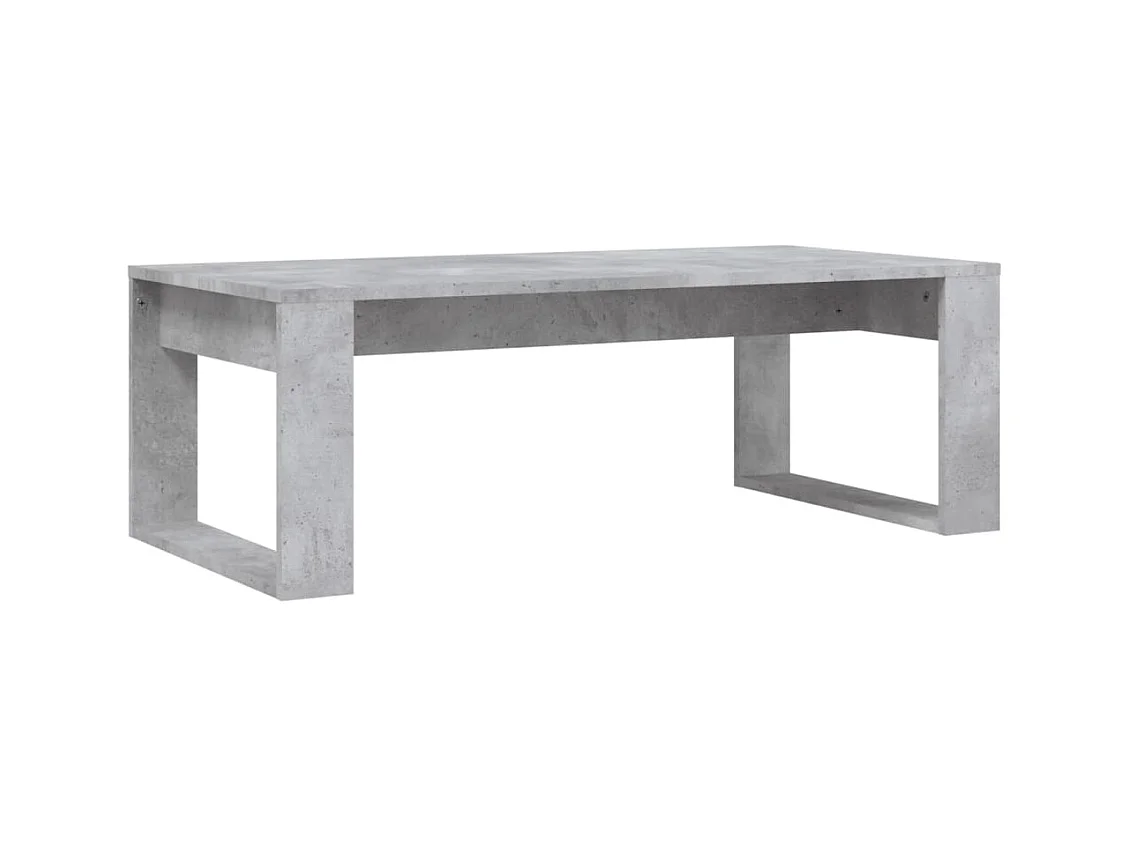 Table basse gris béton 102x50x35 cm bois d'ingénierie